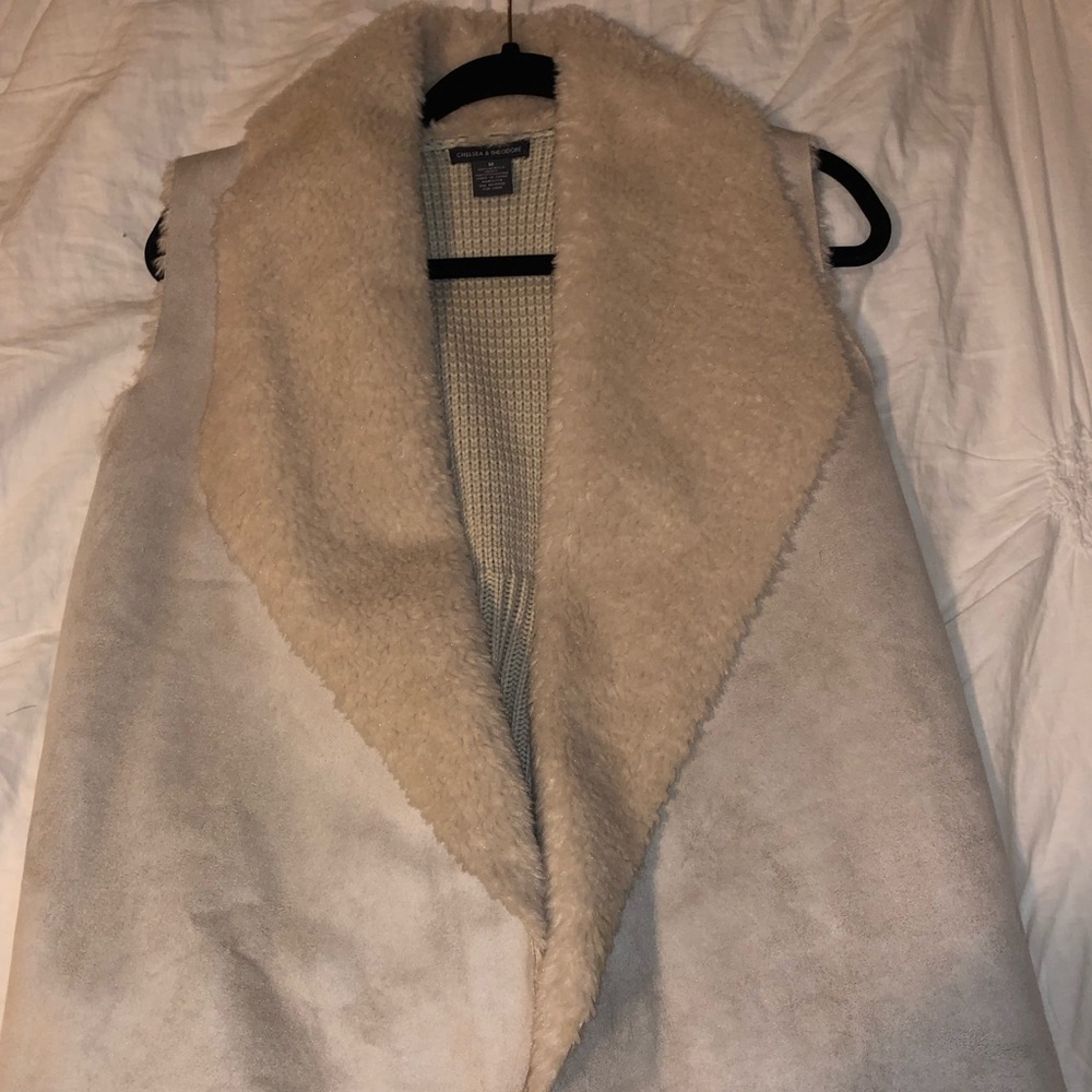 Faux suede fur vest!